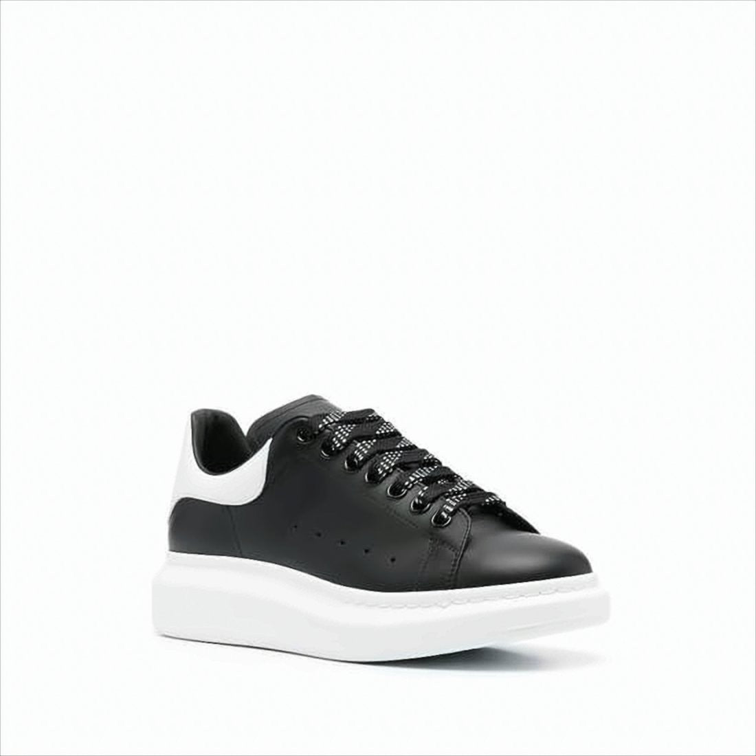 Alexander Mcqueen Black Calf Leather Sneakers