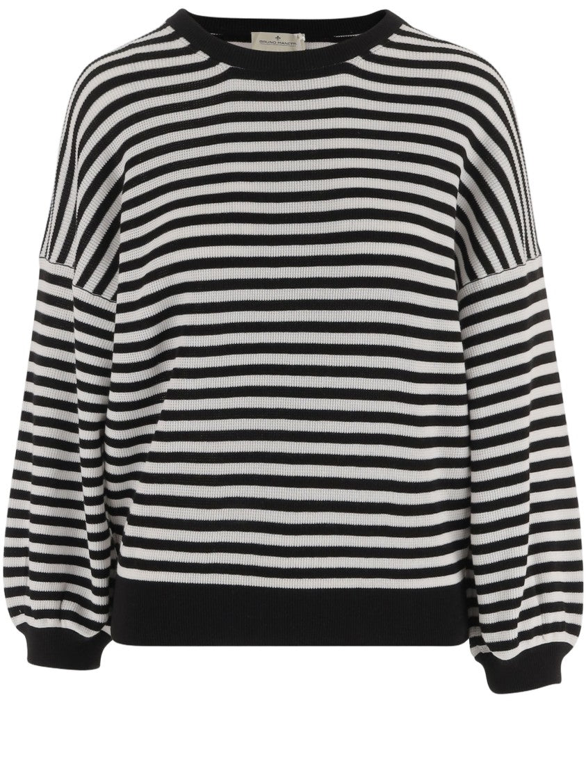 Bruno Manetti Cotton Striped Knit Top