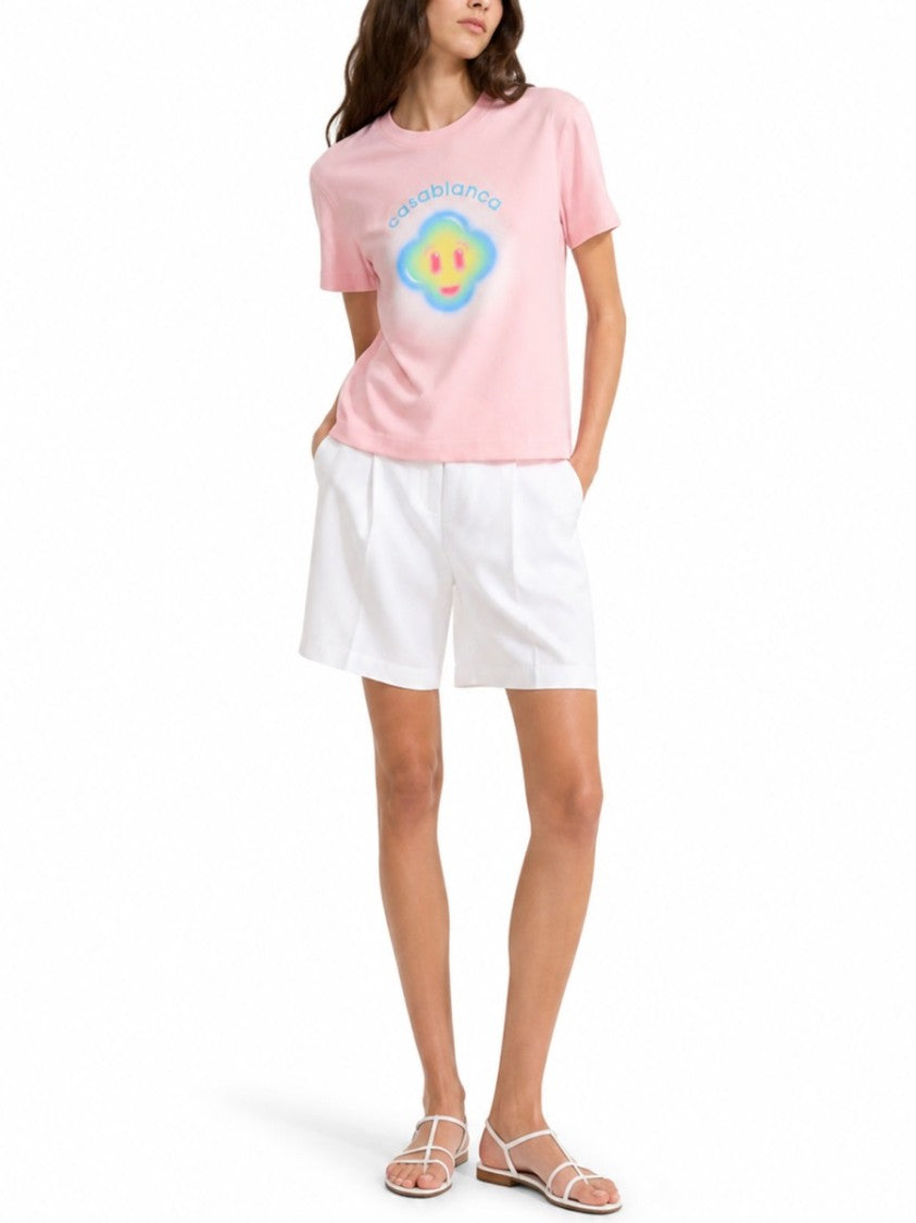 Casablanca Airbrush Smiley Organic Cotton T-Shirt