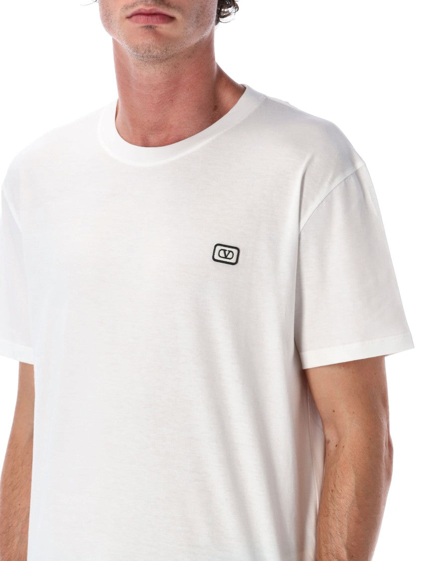 Valentino Garavani Cotton T-Shirt With Vlogo Patch