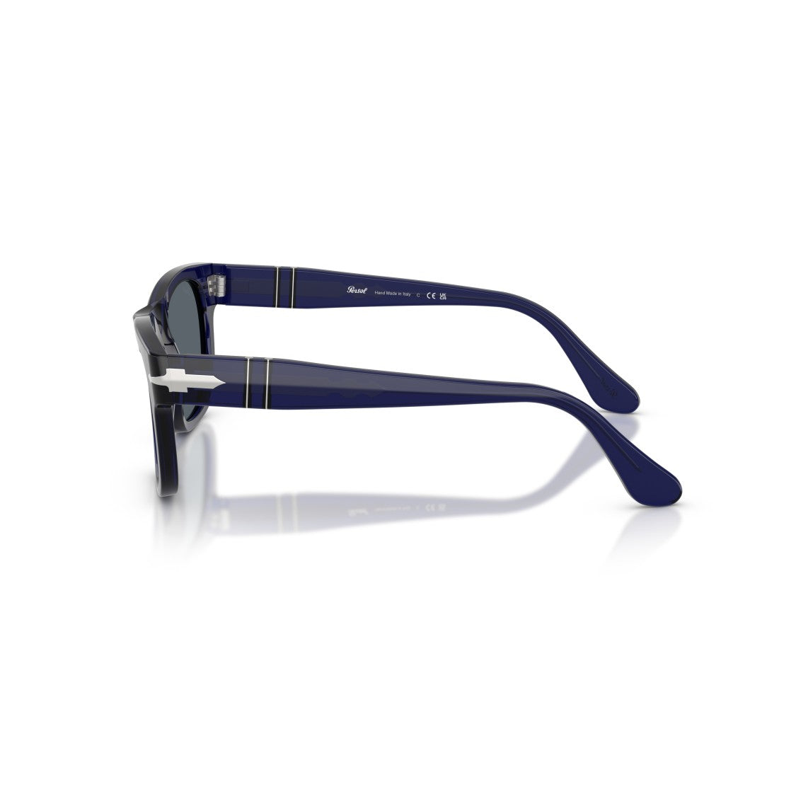 Persol 0Po3269s Bold Rectangular Acetate Sunglasses With Silver Arrow Detail