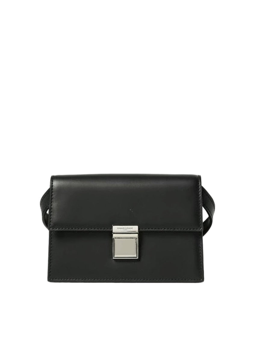 Maison Kitsuné Sleek Rectangular Crossbody Bag With Polished Clasp