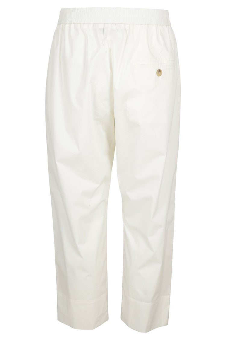 Amaranto Natural White Cotton Pants