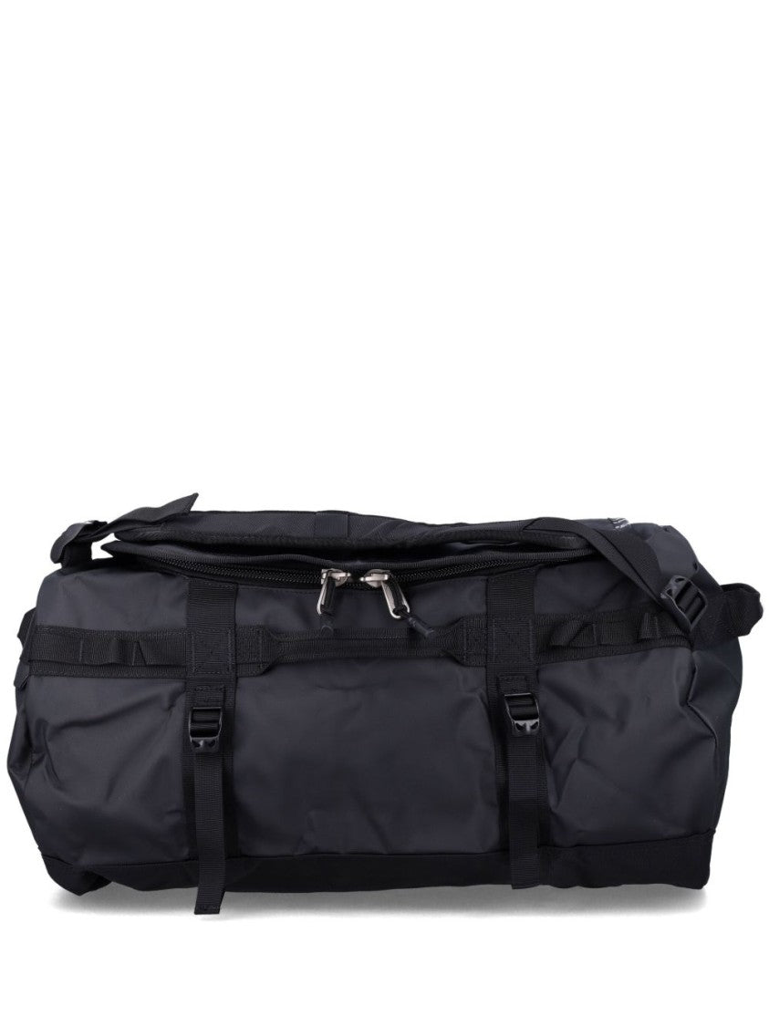 The North Face Rectangular Grey Duffel Bag With Padded Shoulder Straps