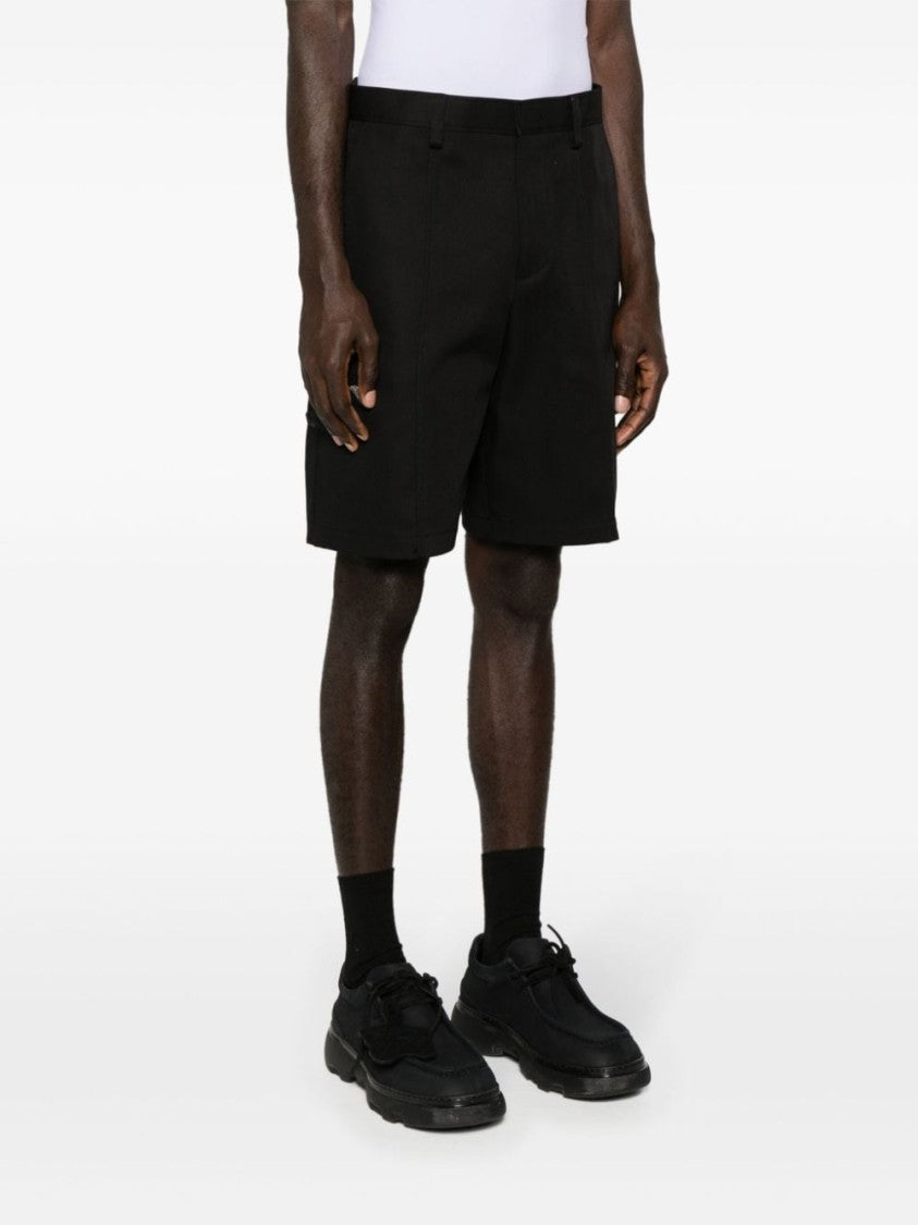 Lanvin Cotton Twill Black Shorts