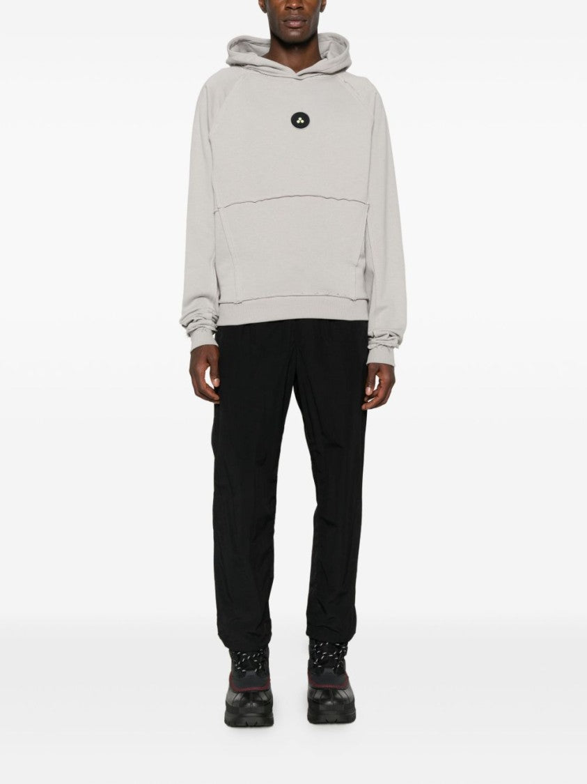 Peuterey Relaxed Fit Grey Hoodie With Raglan Sleeves