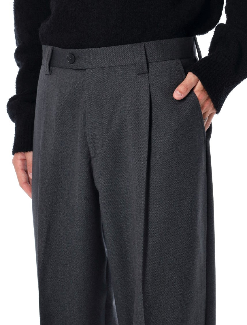 Mfpen Service Wool Twill Trousers Dark Grey