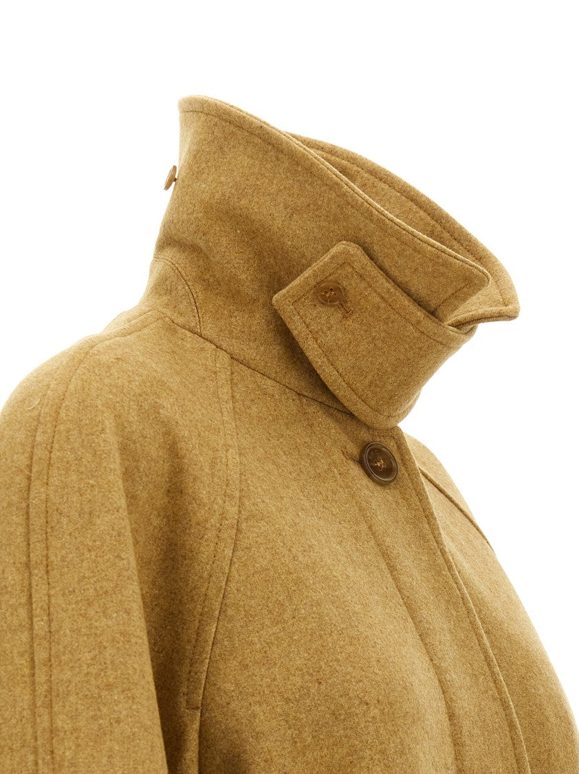 A.P.C. Long Virgin Wool Coat With Removable Features