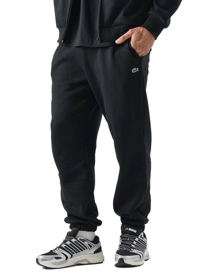 Lacoste Regular Fit Fleece Sweatpants With Elastic Cuffs And Embroidered Logo