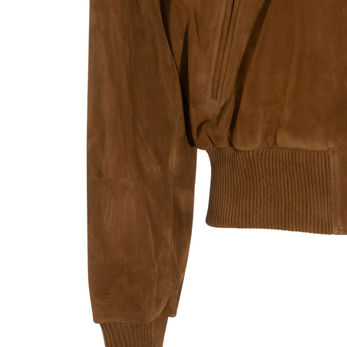 Ami Paris Smooth Suede Casual Jacket With Embossed Logo
