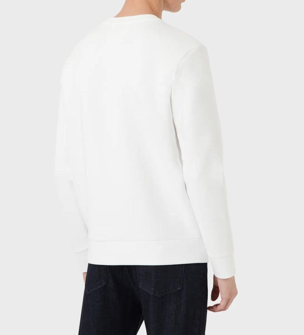 Emporio Armani Crew Neck White Sweatshirt