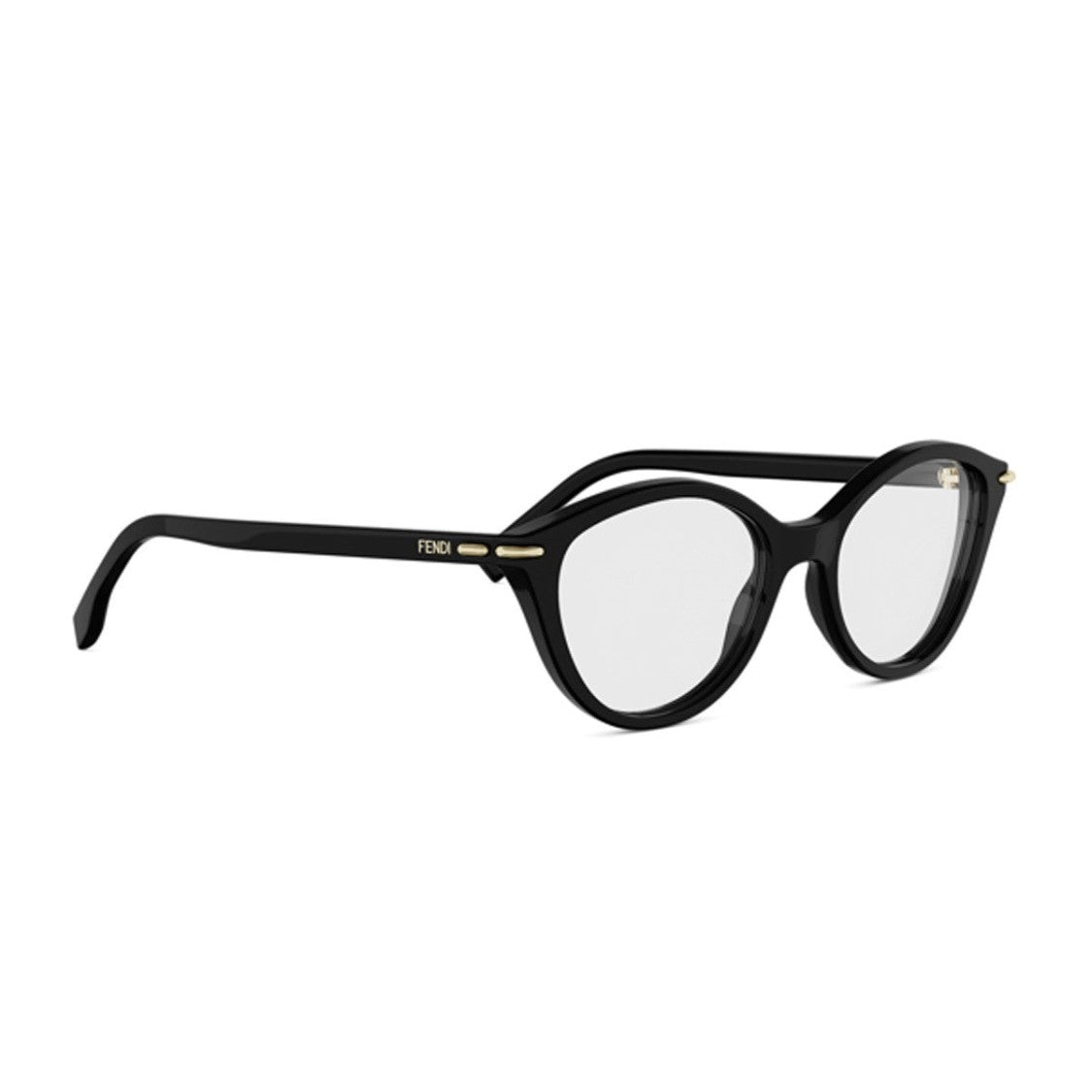 Fendi Black Selleria Acetate Round Sunglasses