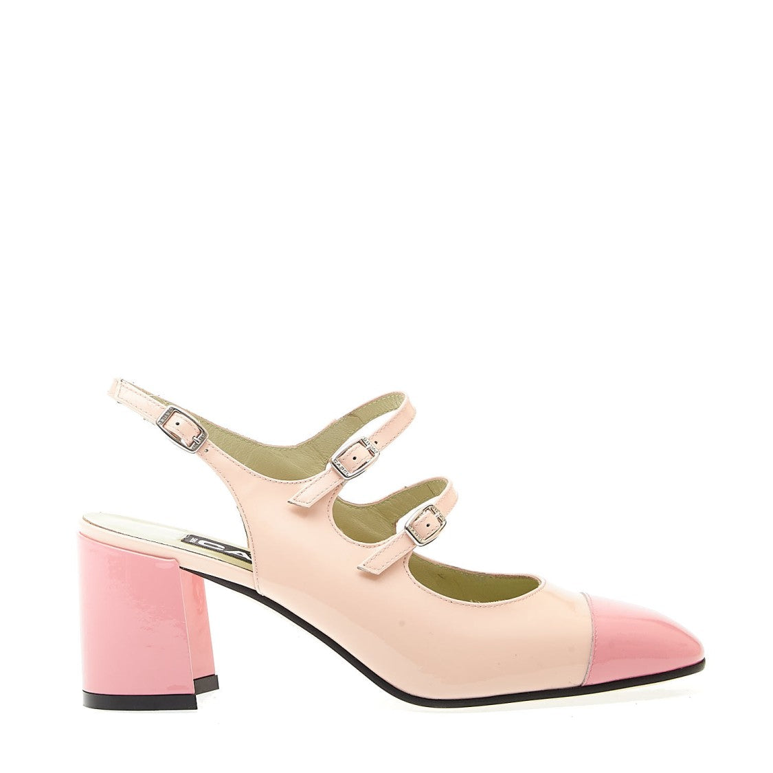 Carel Paris Slingback Heel 70 Mm Powder And Pink Patent