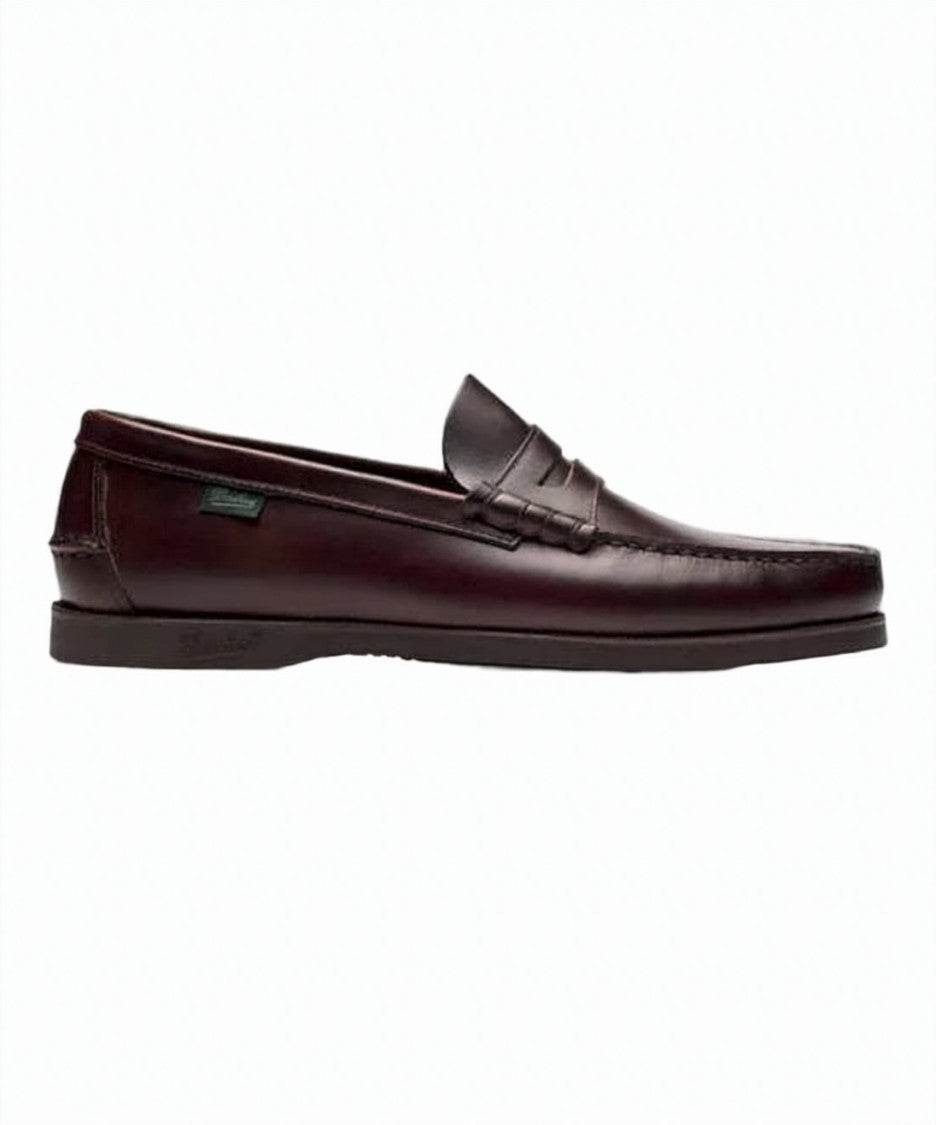 Paraboot Burgundy Calf Leather Penny Loafers