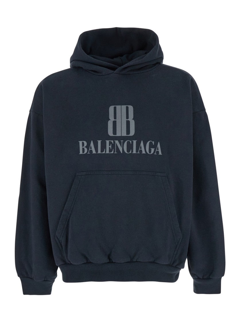 Balenciaga Black Hoodie With Fixed Hood