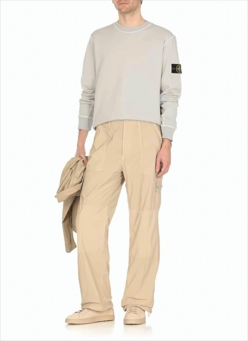 Stone Island Long-Sleeve Crewneck Shirt With Subtle Logo Patch