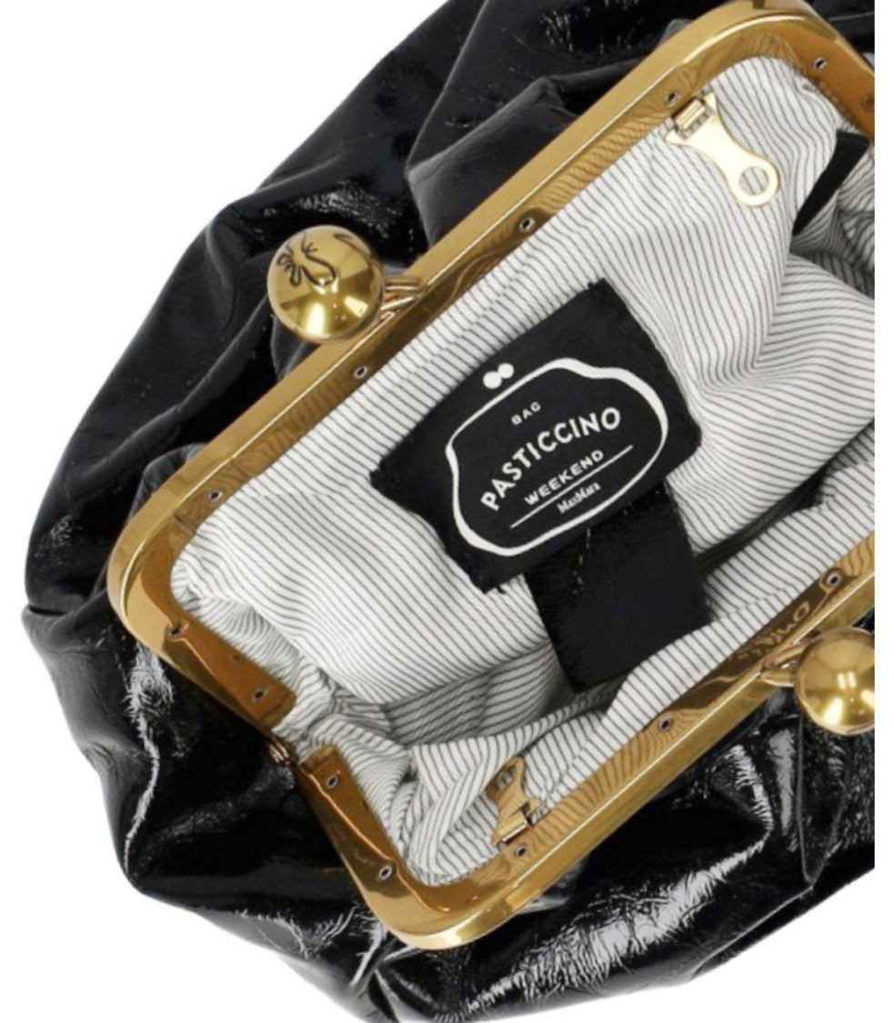 Max Mara Pasticcino Navetta Small Black Clutch