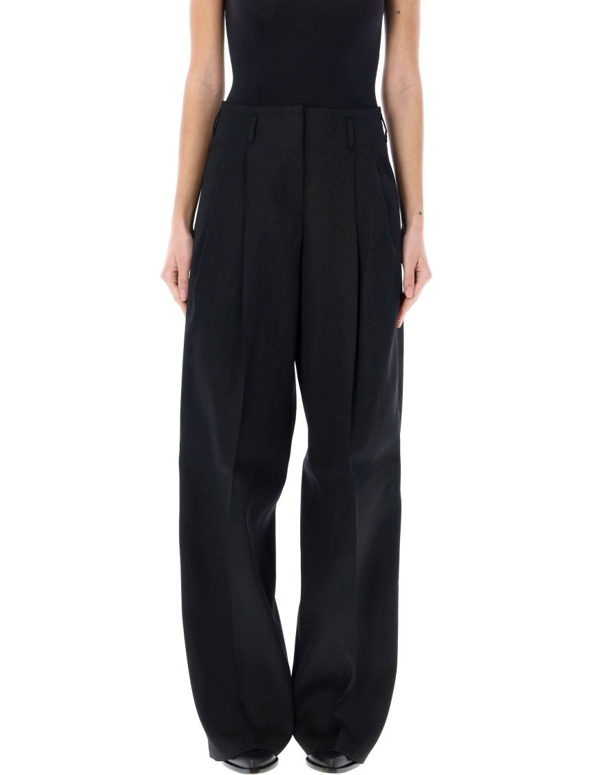 Golden Goose Wide-Leg Smoking Pants With Pleats