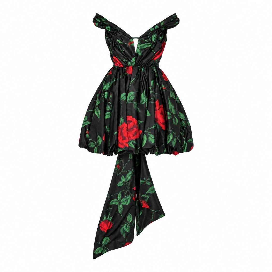 Blumarine Voluminous Off-Shoulder Bubble Mini Dress