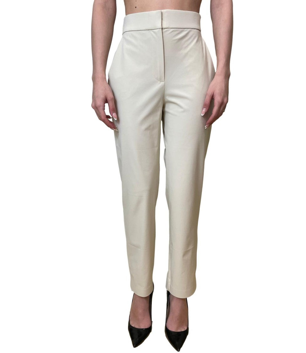 Max Mara Ivory White Mmlpaio Polyamide Trousers
