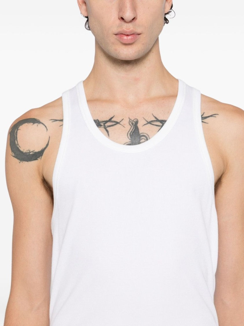 Tom Ford Scoop Neck Off-White Sleeveless Top