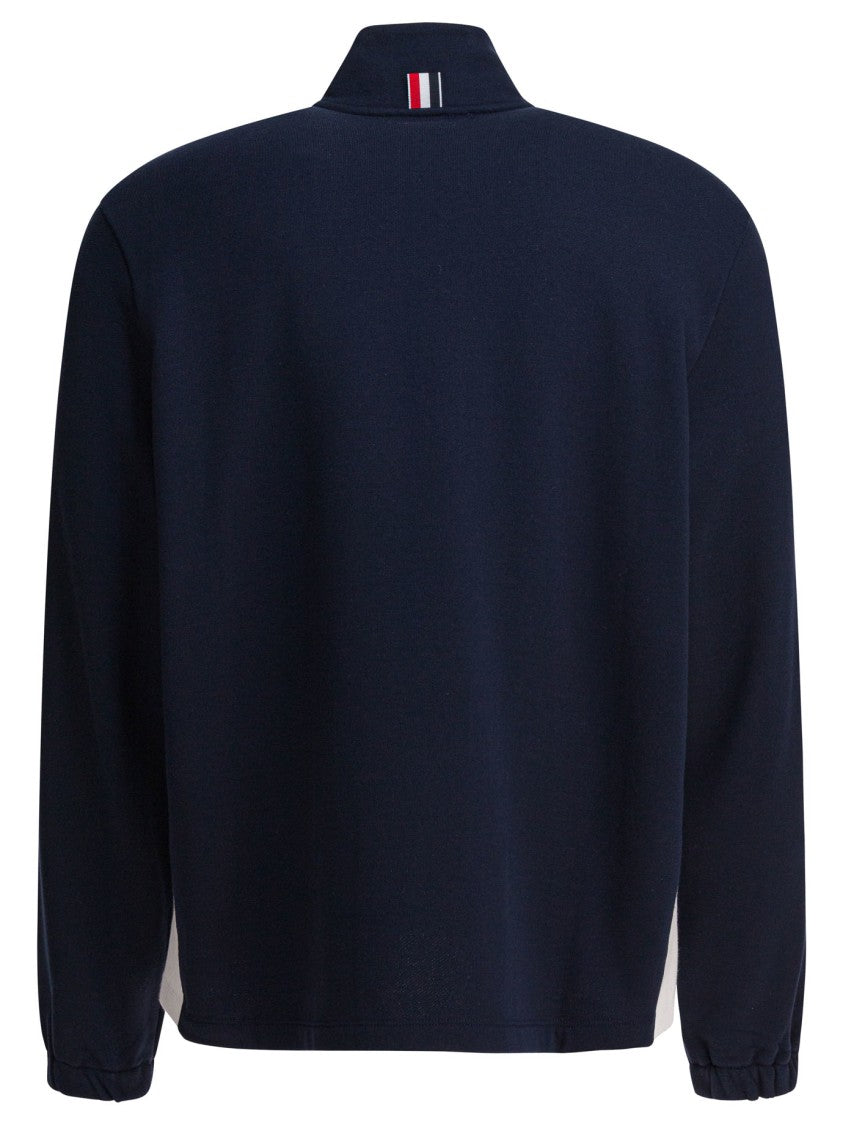 Thom Browne Funnel Neck Half Zip Pullover