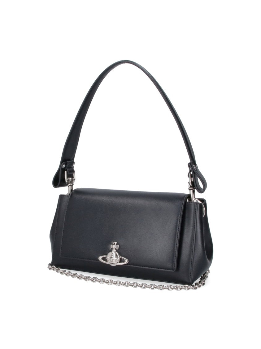 Vivienne Westwood Black Hazel Faux Leather Shoulder Bag