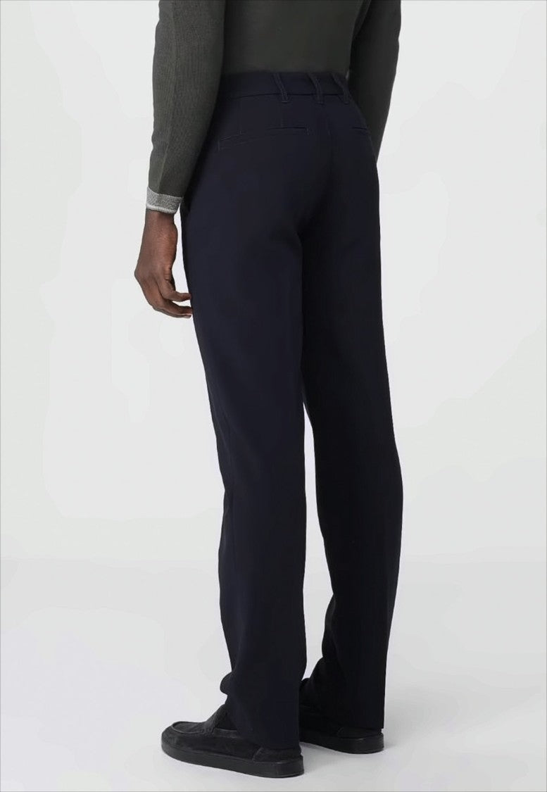 Emporio Armani Blue Chinos With Structured Silhouette