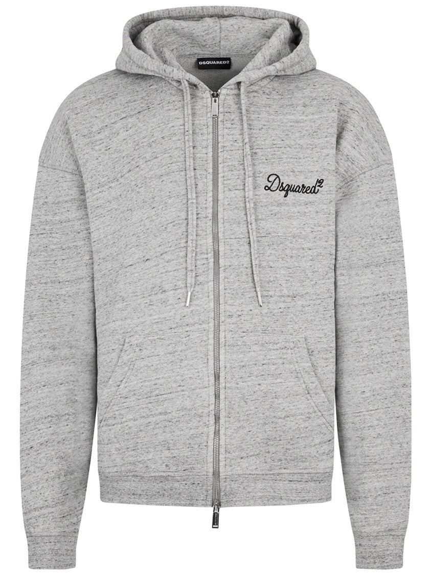 Dsquared2 Grey Zip-Up Hoodie