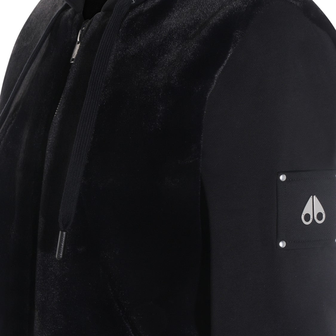 Moose Knuckles Fitted Black Jacket With High Collar