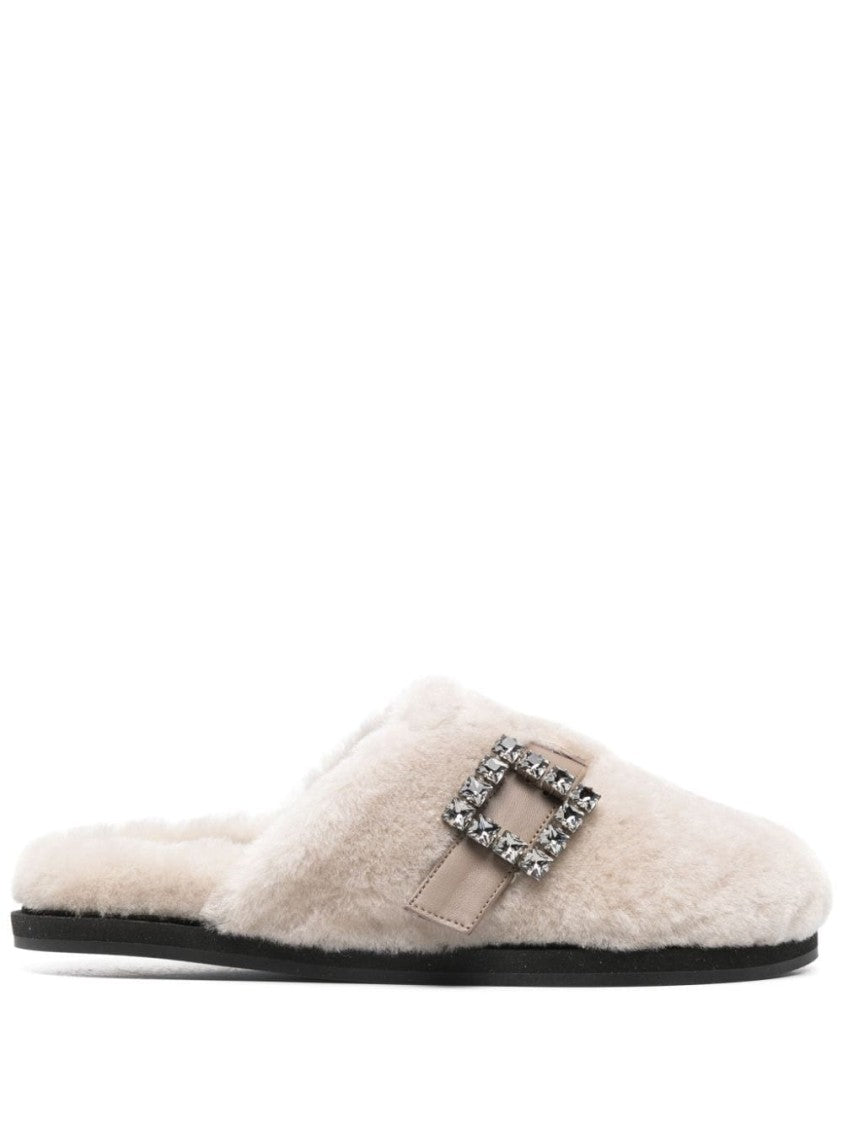 Roberto Festa Slip-On Sandals With Fleece Texture