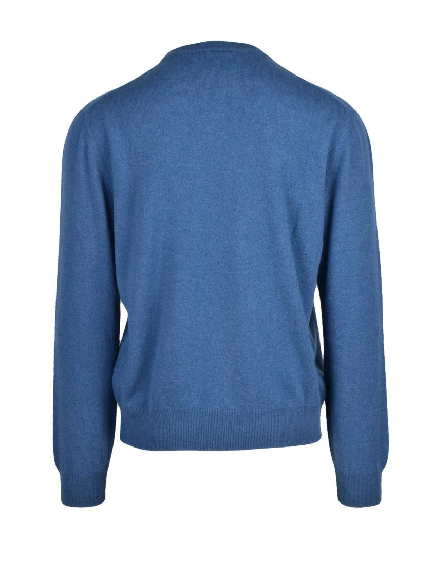 Daniele Fiesoli Cashmere Crewneck Sweater In Deep Indigo