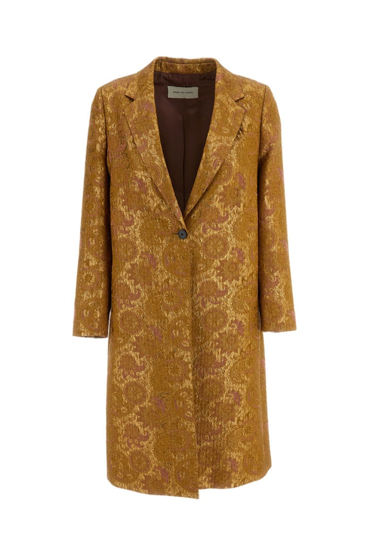 Dries Van Noten Paisley Jacquard Tailored Single-Breasted Coat