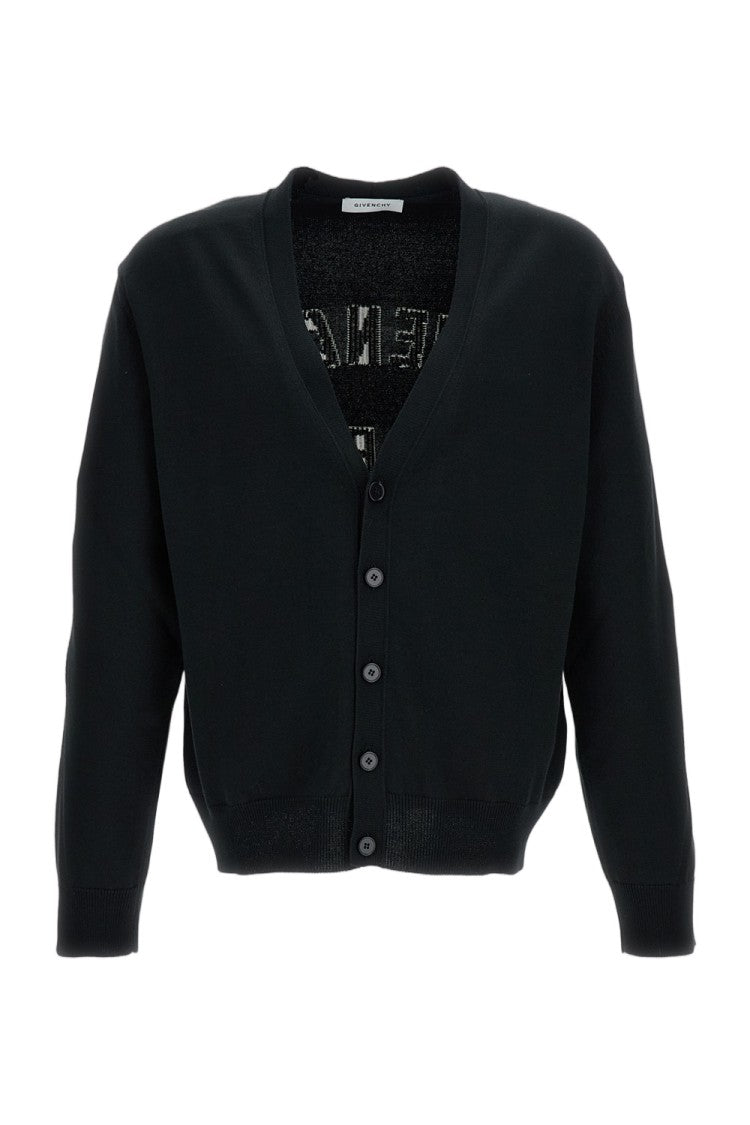 Givenchy Black Couture Seam Cotton Cardigan