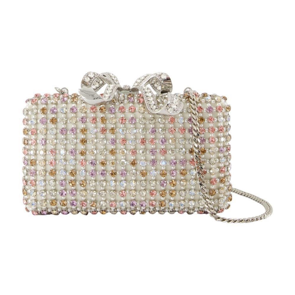 Self-Portrait Crystal Clutch - Metal - Multicolor