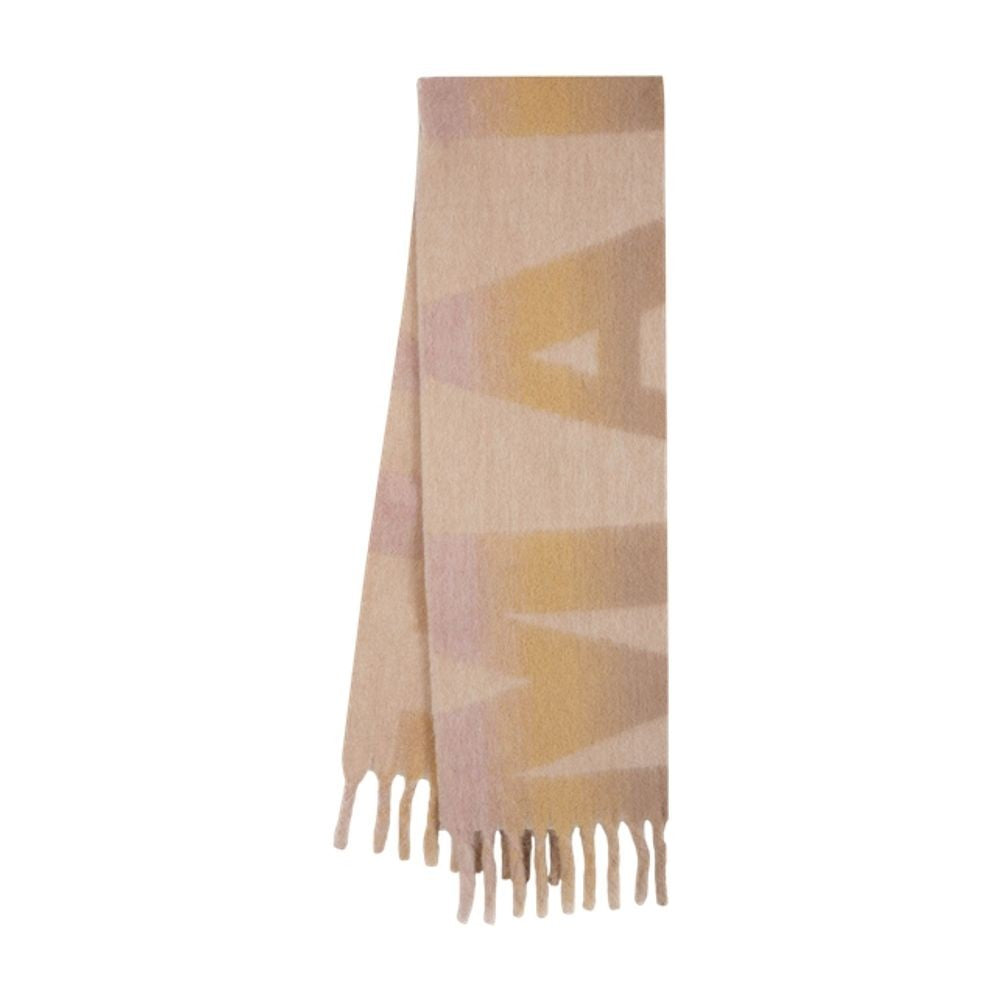 Isabel Marant Fringed Wool Scarf With Abstract Pattern