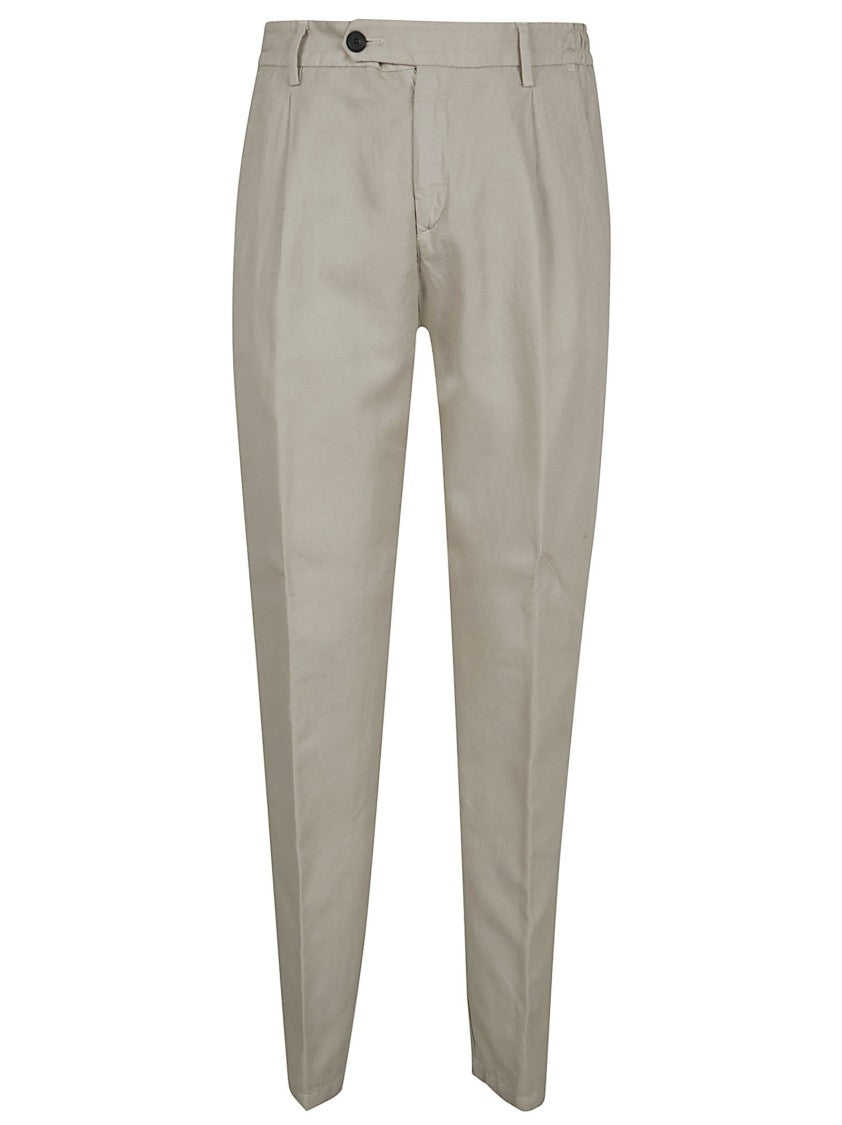 Eleventy Relaxed Fit Chino Trousers With Elasticized Waistband