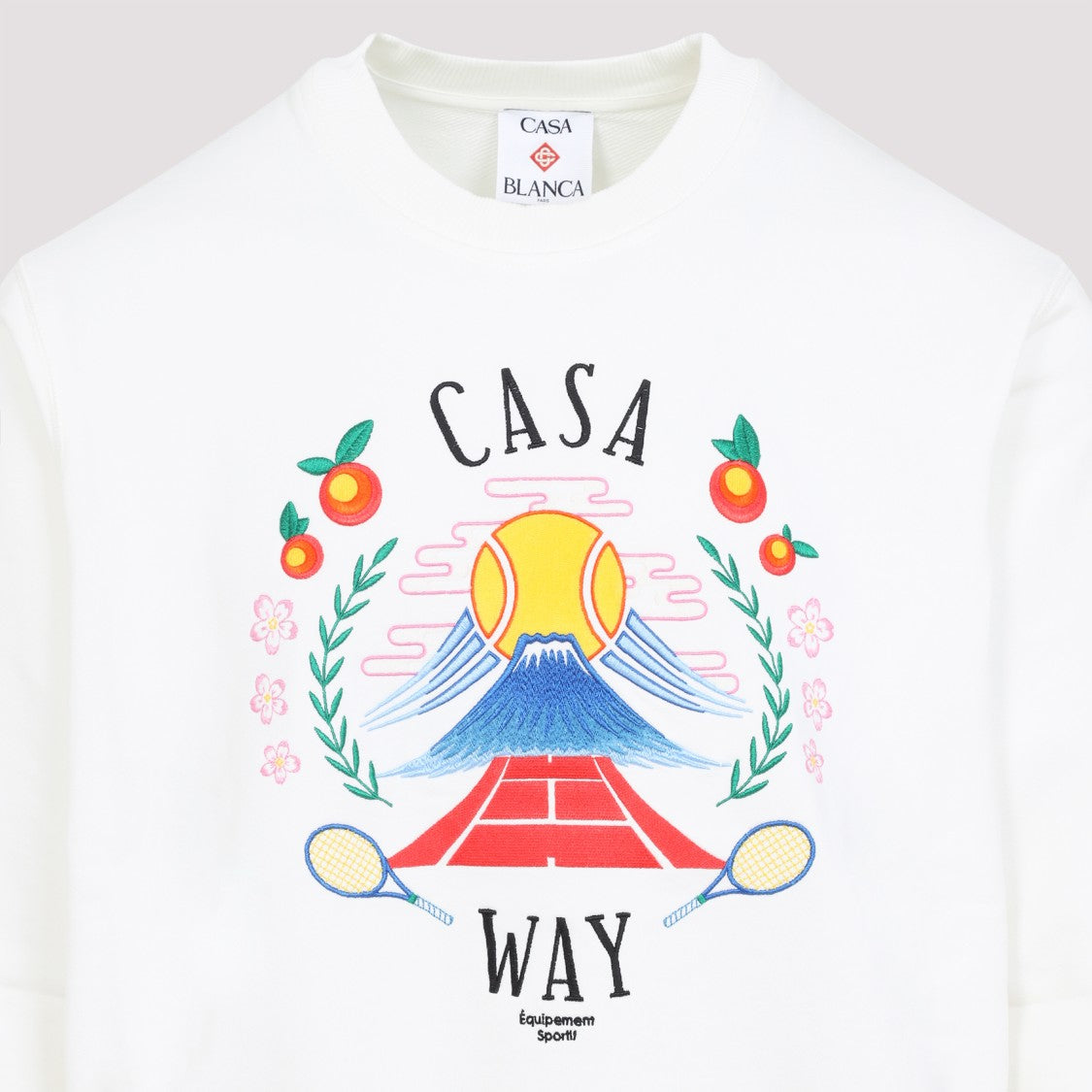 Casablanca White Organic Cotton Casa Way Sweatshirt