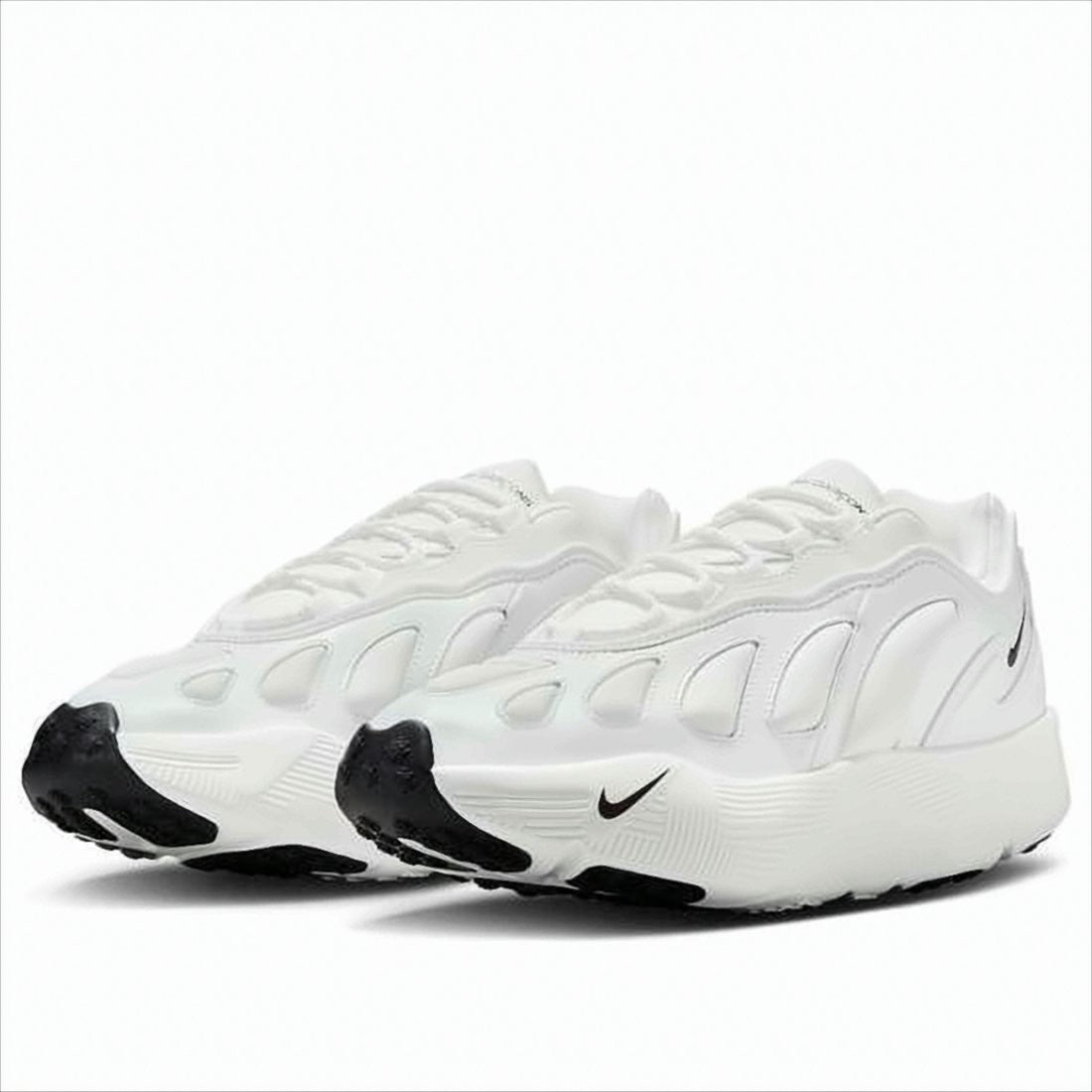 Comme Des Garçons Futuristic White Sneakers With Textured Rubber Sole