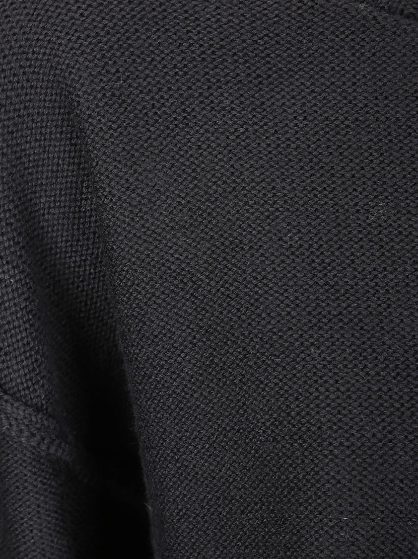 Mm6 By Maison Margiela Cropped Turtleneck Pullover With Cut-Out Detail