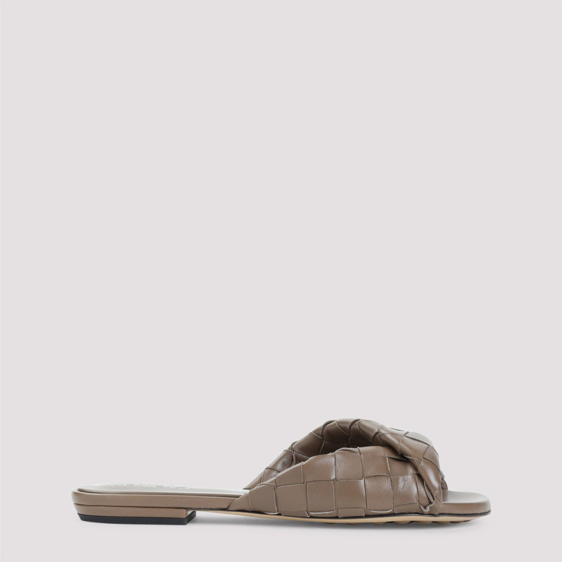 Bottega Veneta Blink Flap Brown Lamb Leather Sandals
