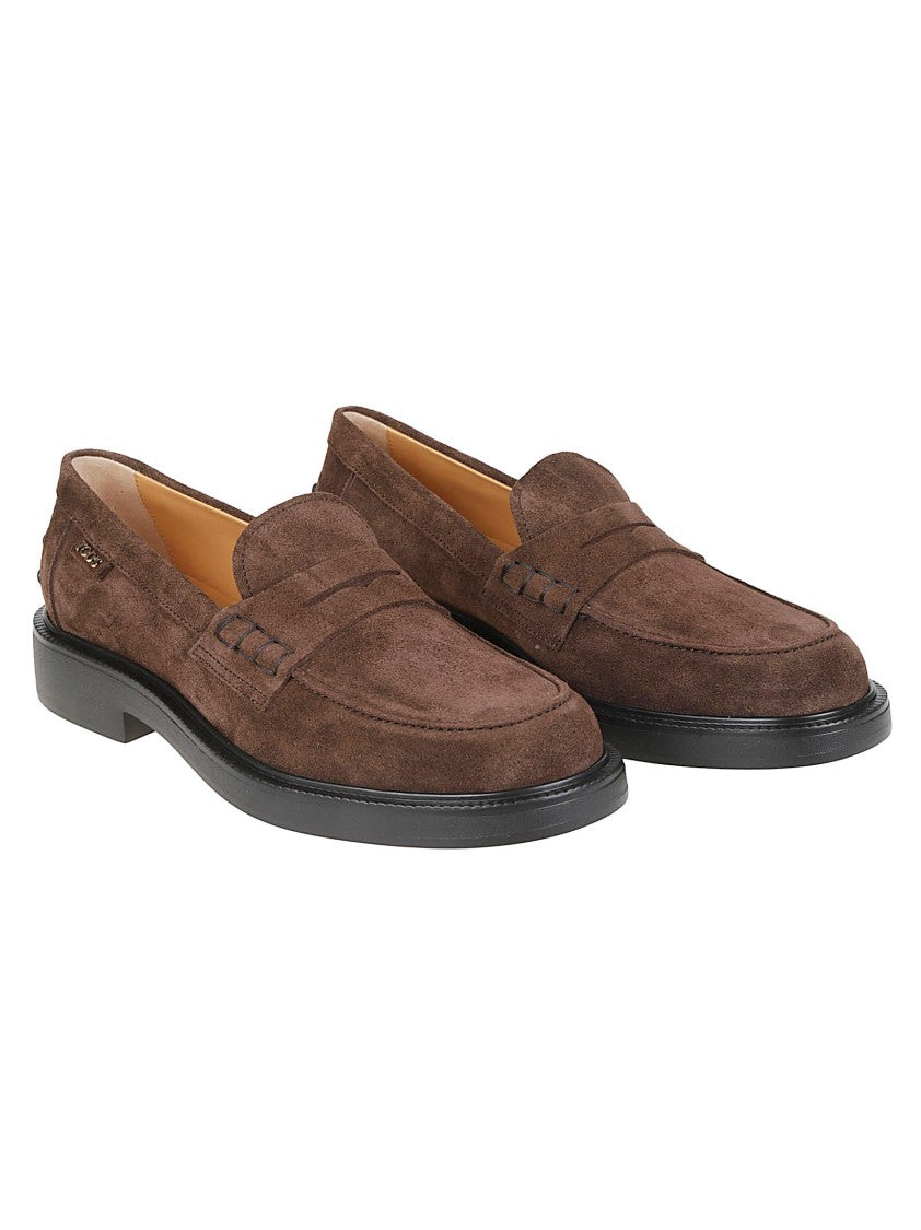 Tod's Brown 20L Suede Calf Leather Loafers