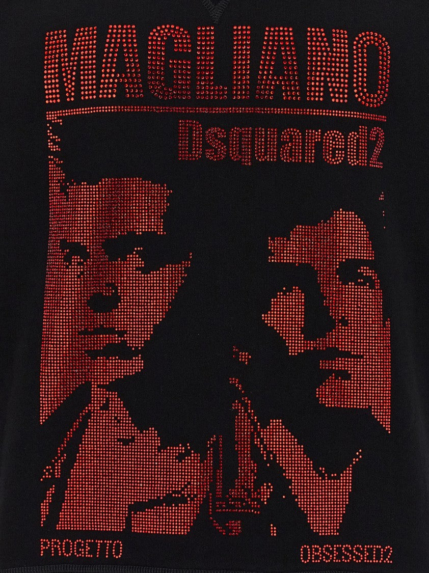 Dsquared2 Capsule Hoodie In Fleece Cotton