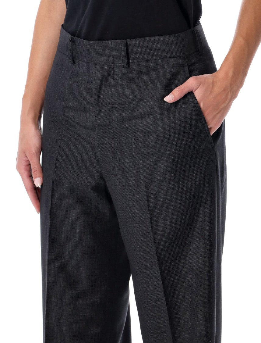 Junya Watanabe Wide-Leg Tailored Pants With Sharp Pleats