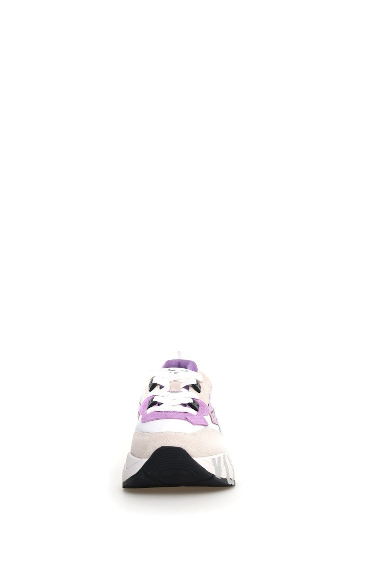 Voile Blanche Light Pink Sneakers With Soft Textures