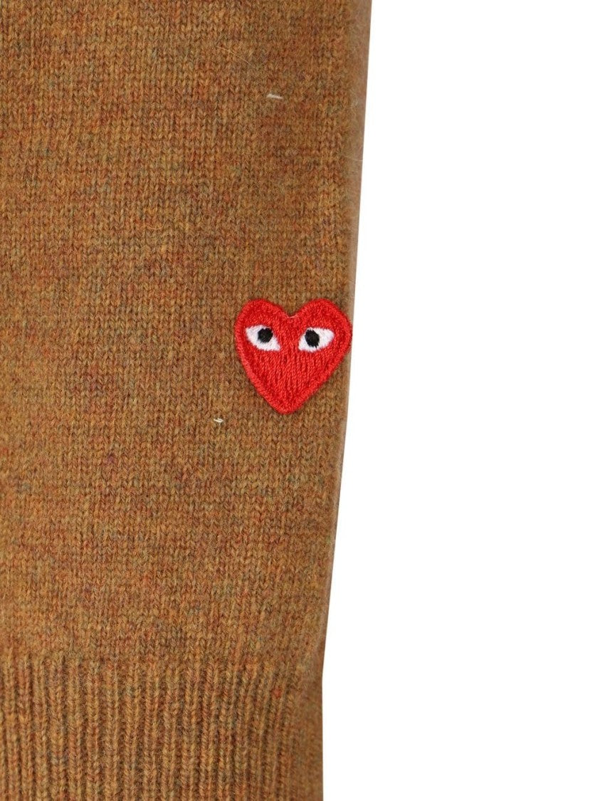 Comme Des Garçons Wool Cardigan With Button-Up Front And Round Neckline