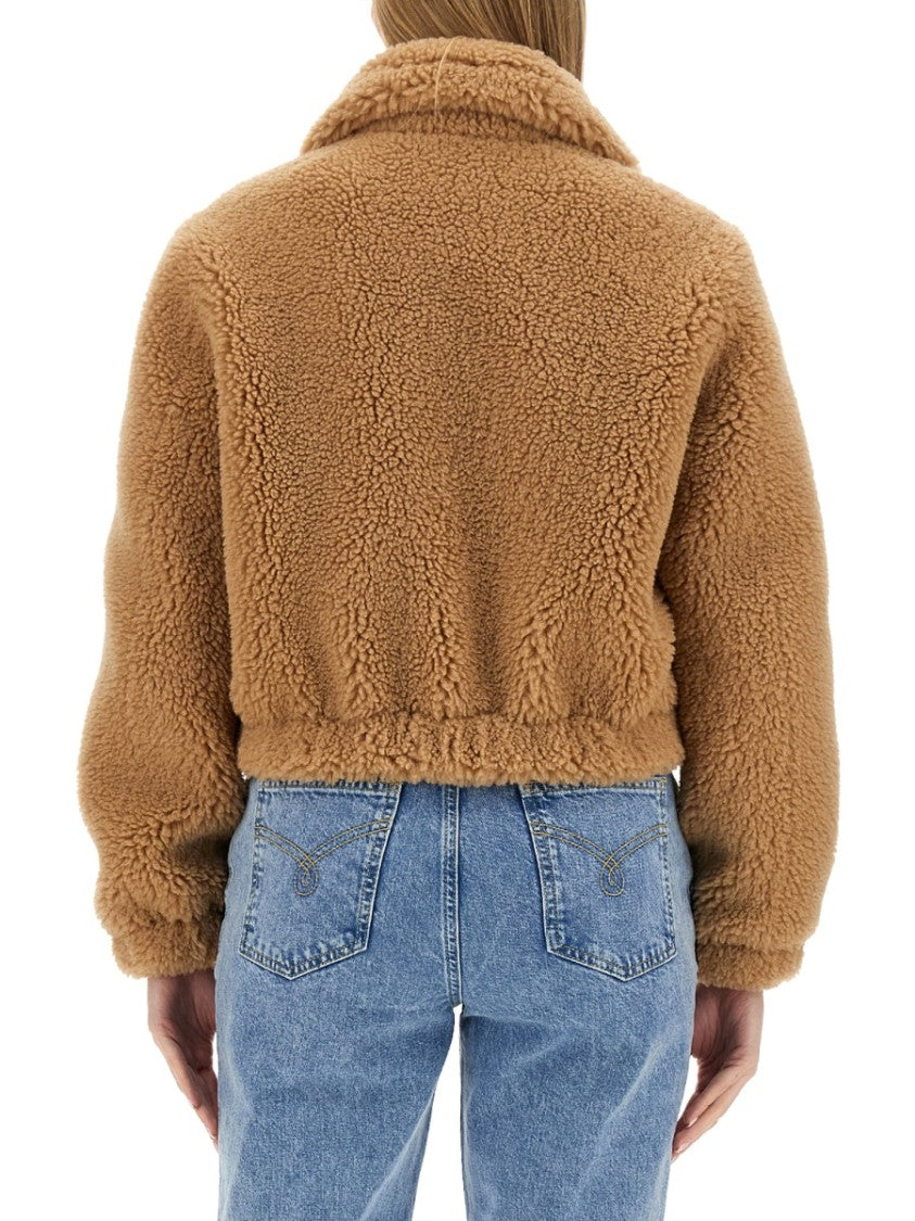 Moschino Cropped Furry Effect Jacket