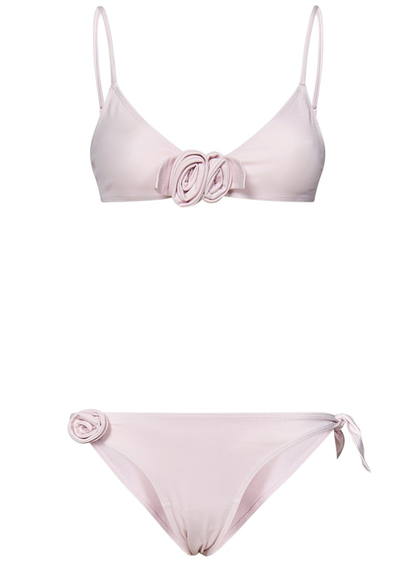Coperni Bikini With Bralette Top And Floral Accents