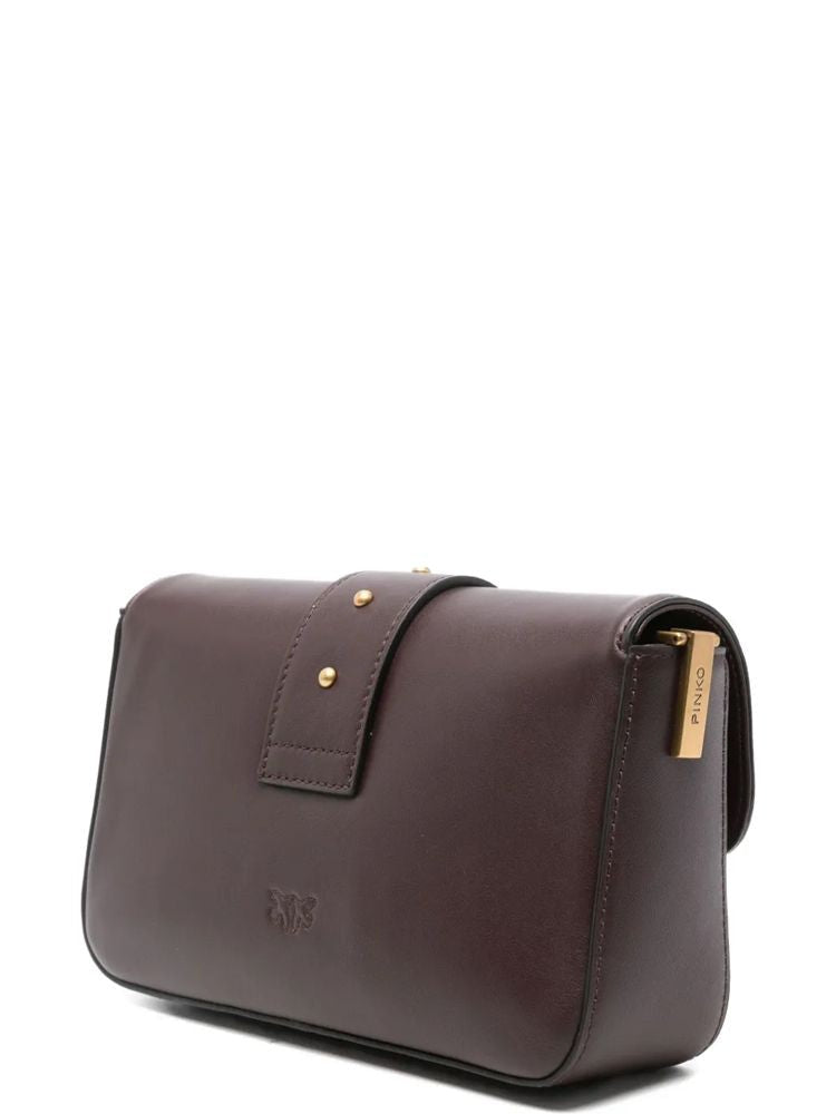 Pinko Mini Slouchy Shoulder Bag With Gold Clasp Detail