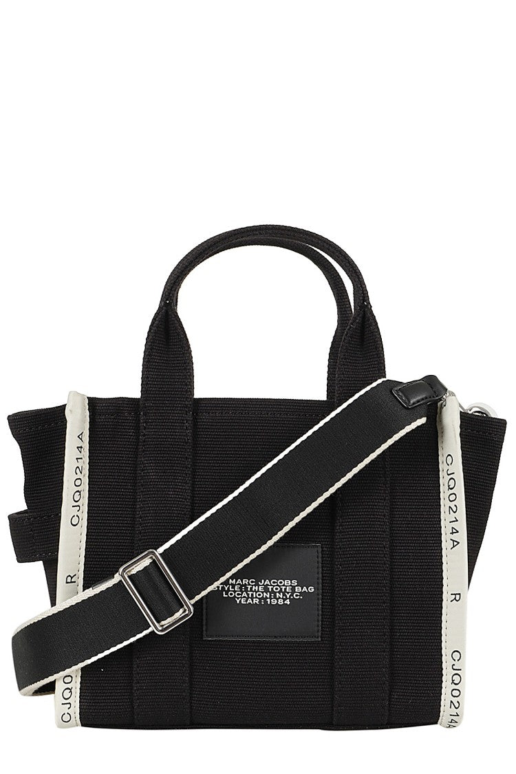 Marc Jacobs Black The Jacquard Small Top-Zip Cotton-Blend Tote Bag